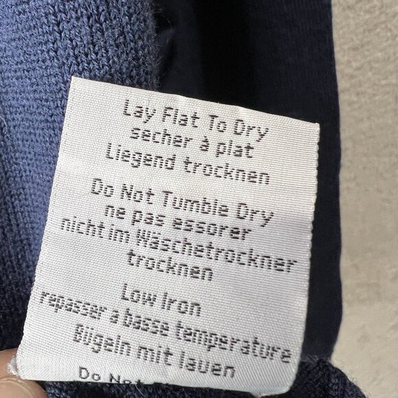 Neve Sweater Mens XL Merino Wool Blue V Neck Pullover - Picture 6 of 12